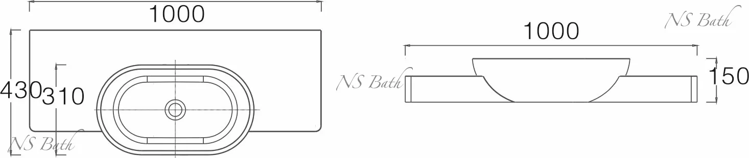 Купить Раковина из искусственного камня, NSS-1043, глянцевая/матовая с доставкой Купить Раковина из искусственного камня, NSS-1043, глянцевая/матовая