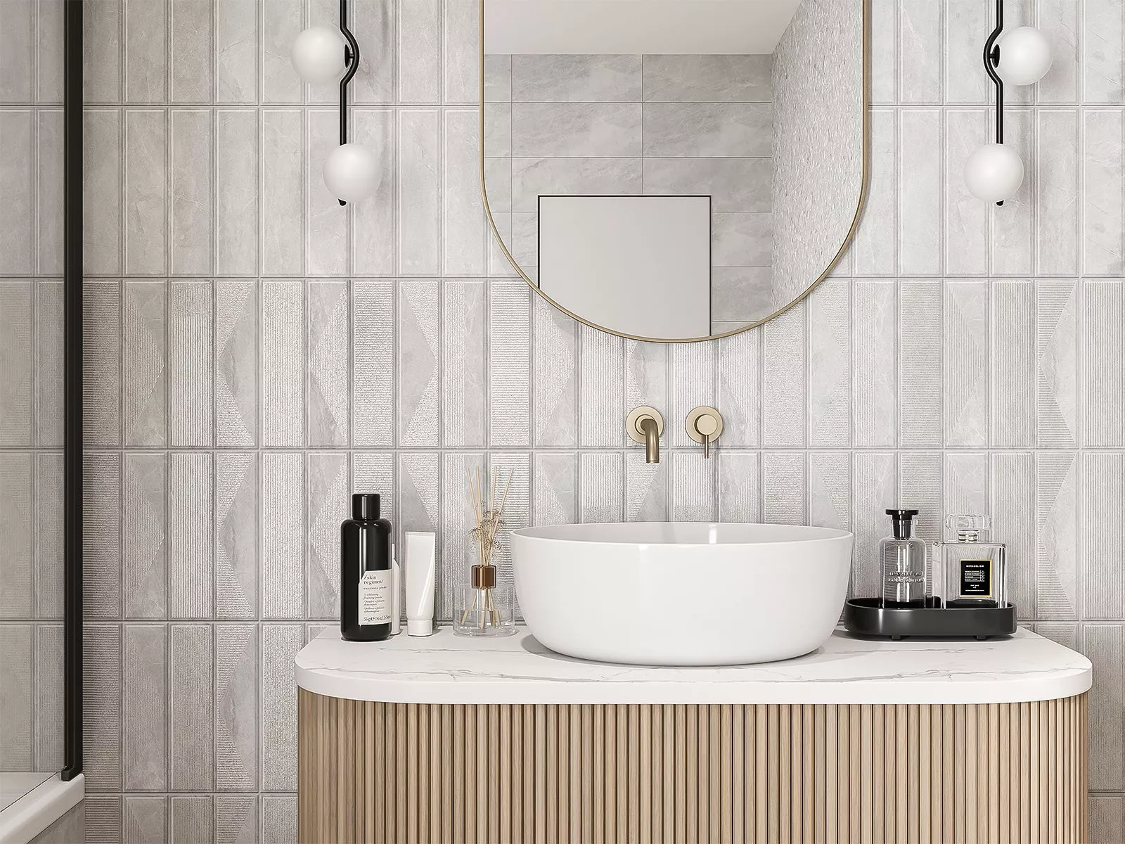 Купить 10100001543 Cameo (Камео) grey wall 02 плитка для стен 25х60, Gracia Ceramica