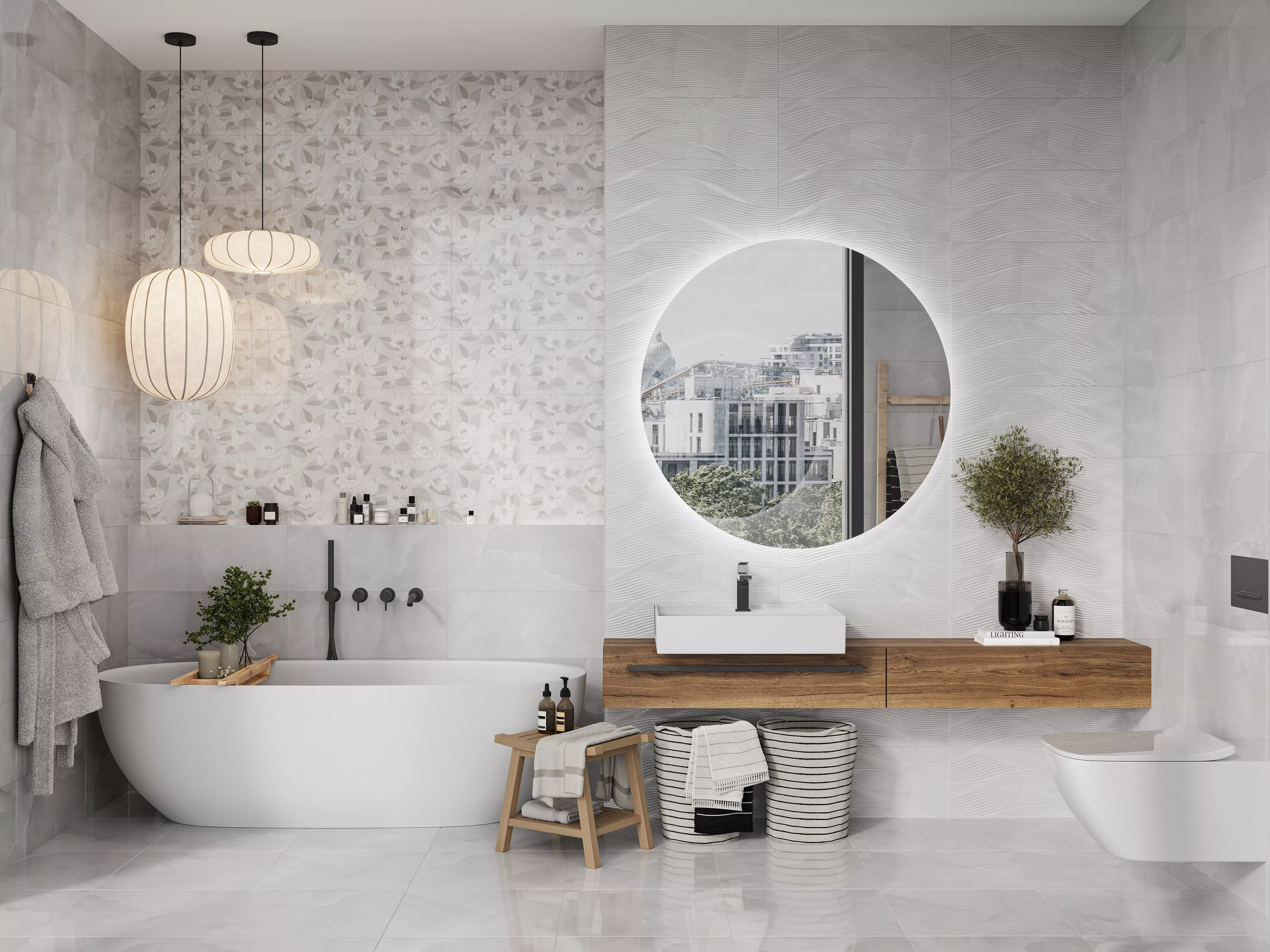 Купить 10100001545 Moonrise (Мунрайз) white wall 01 плитка для стен 25х60, Gracia Ceramica