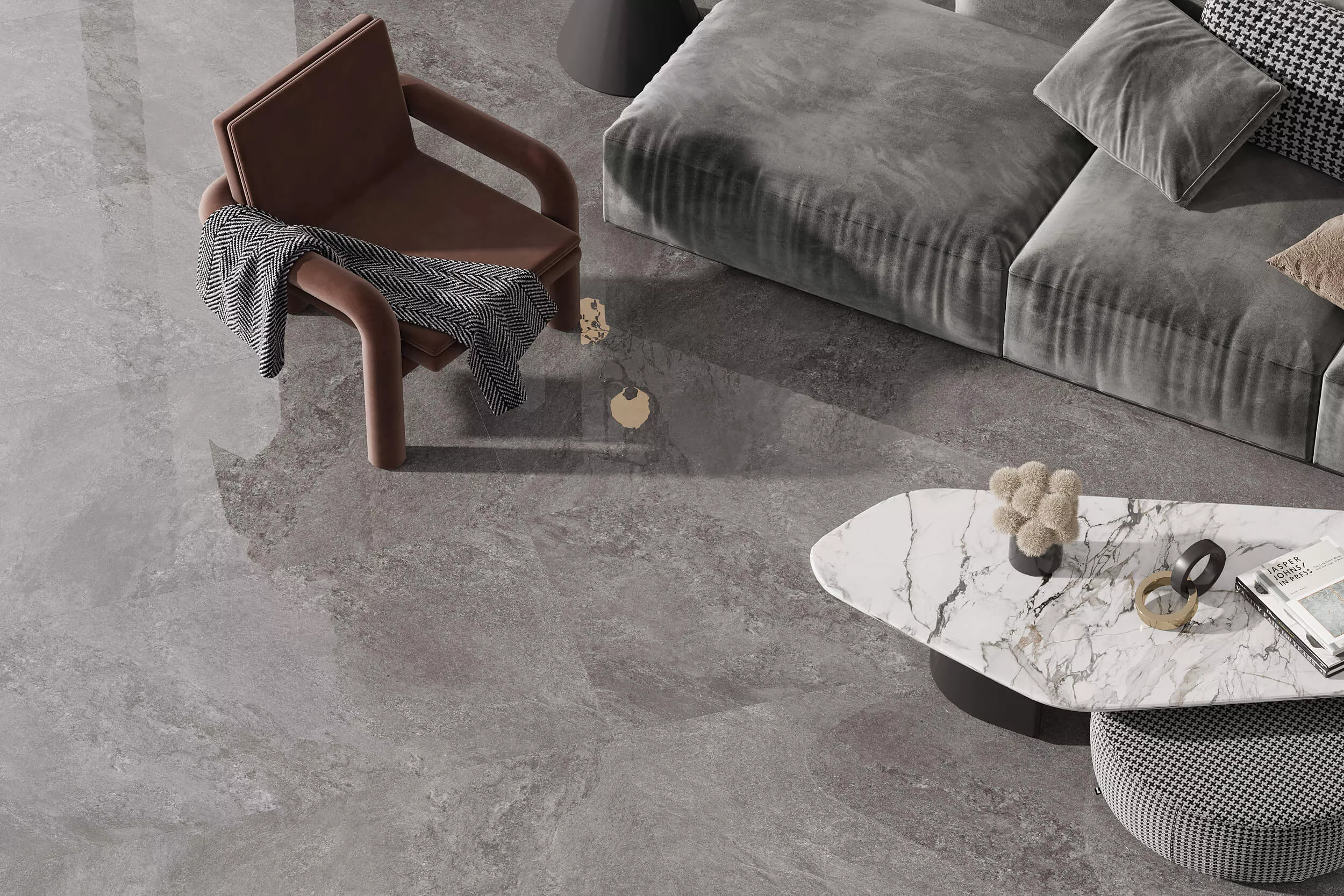 Купить Керамогранит ARTCER Stone Antracita Gris CARV 60x120