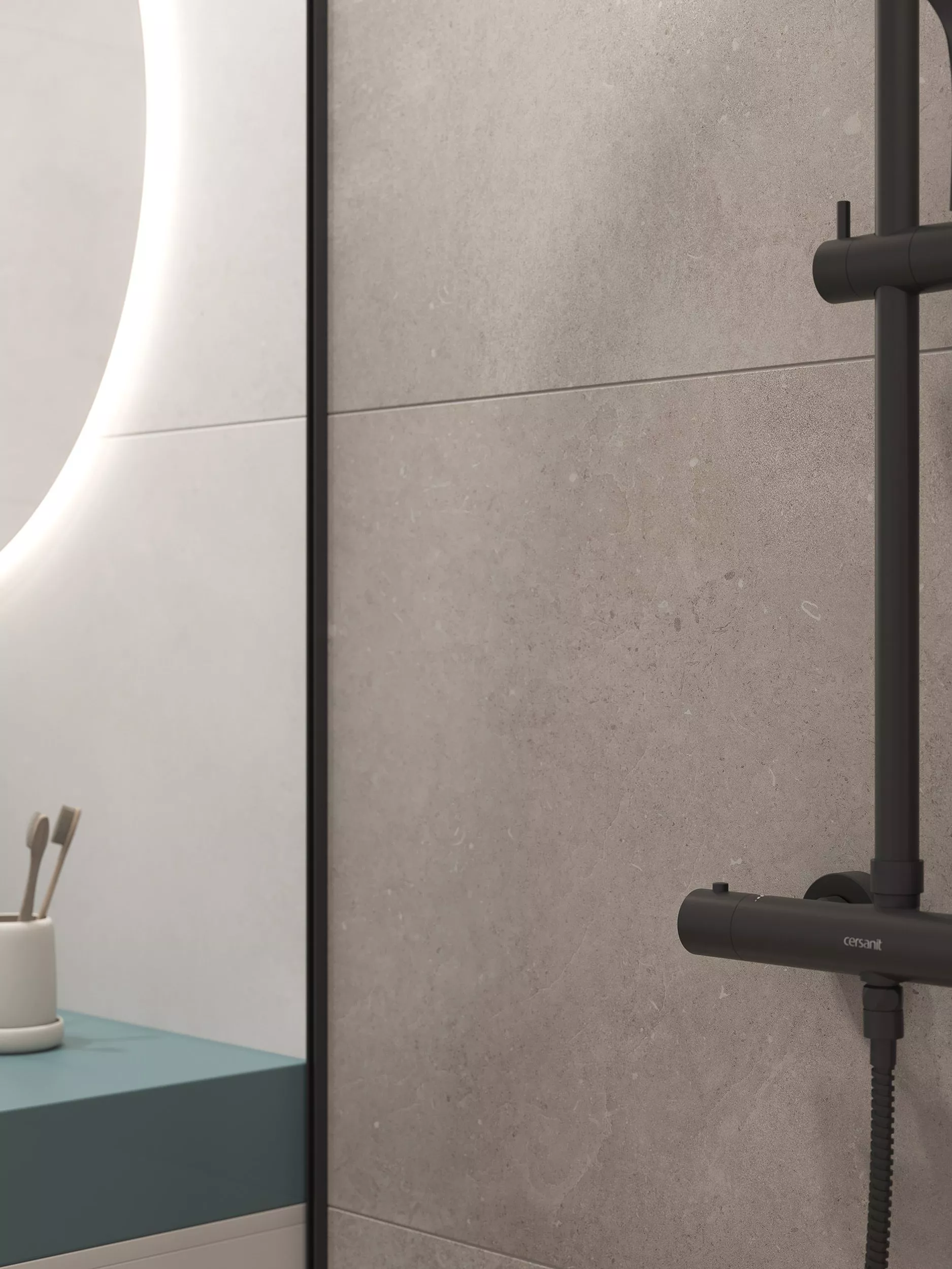 Купить Керамогранит A17123 Futura (Футура) тонкий Soft Concrete серый ректификат  60х120, Cersanit