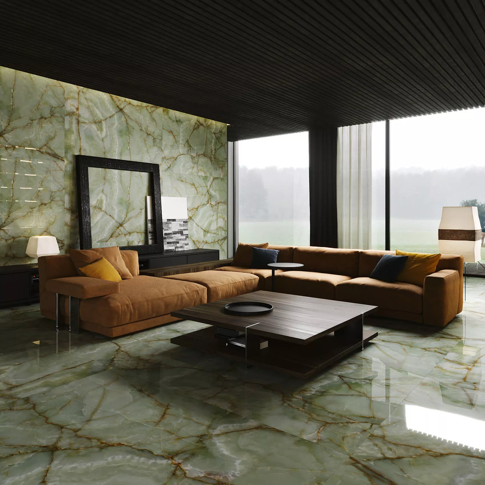 Купить Керамогранит ARTCER 1XL Onyx Green POLI 120x180