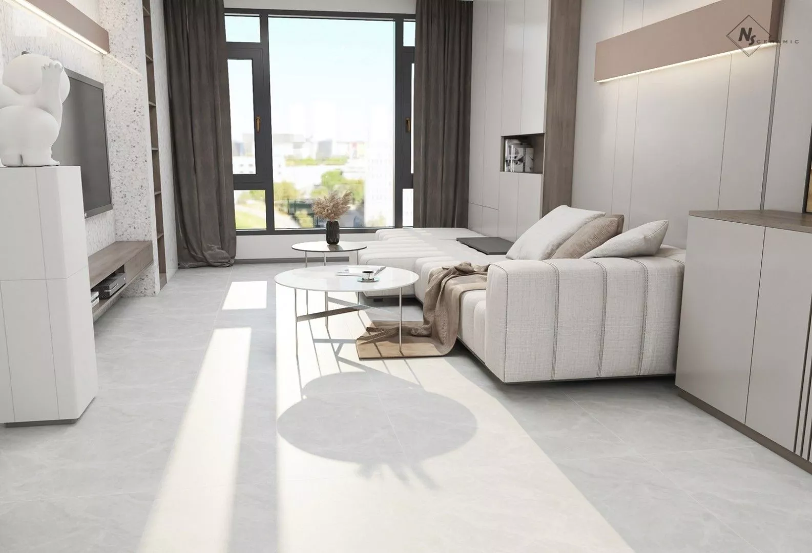 Купить Керамогранит NSceramic NSC8044 серый 800x800