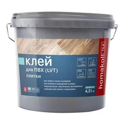 Клей для LVT плитки homakoll TILE PROF 2K PU