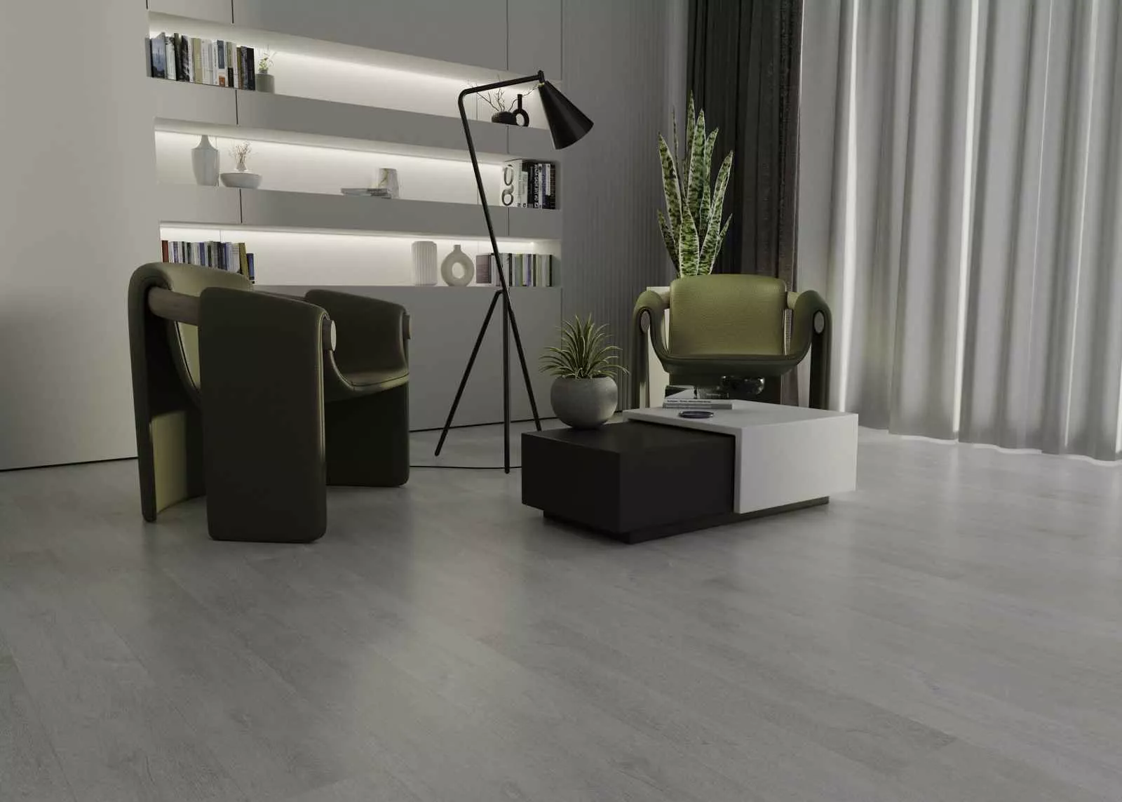 Купить SPC плитка (замковая) IDEAL PRIME WOOD 01002 Silver