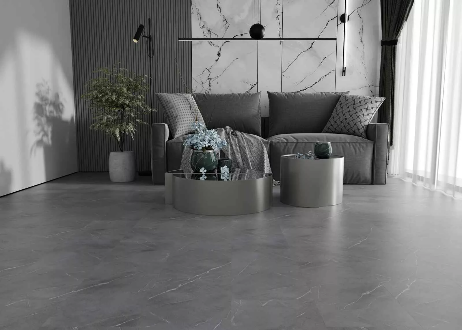 Купить SPC плитка (замковая) IDEAL FINE STONE 04012 Scuro