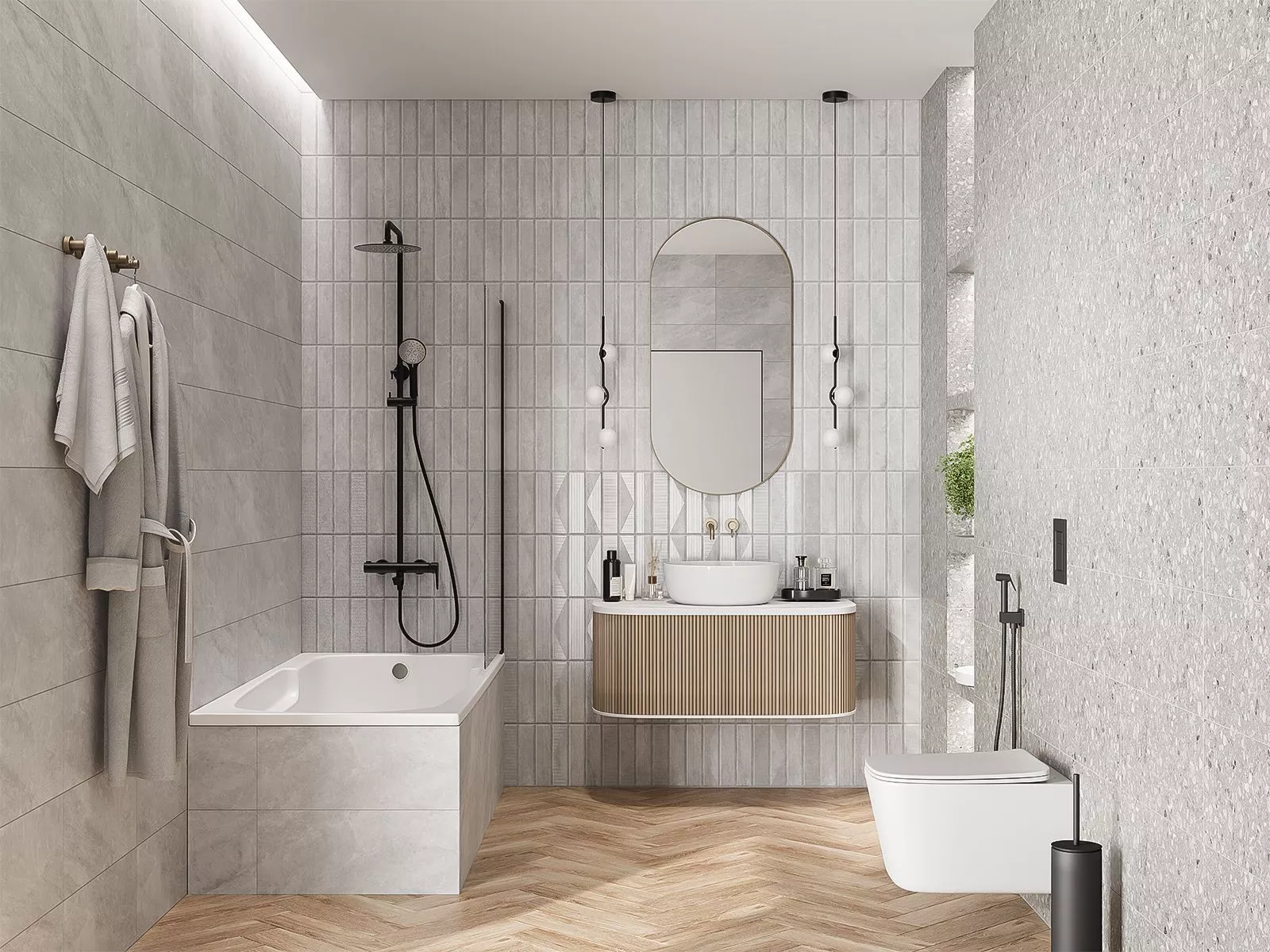 Купить 10100001543 Cameo (Камео) grey wall 02 плитка для стен 25х60, Gracia Ceramica
