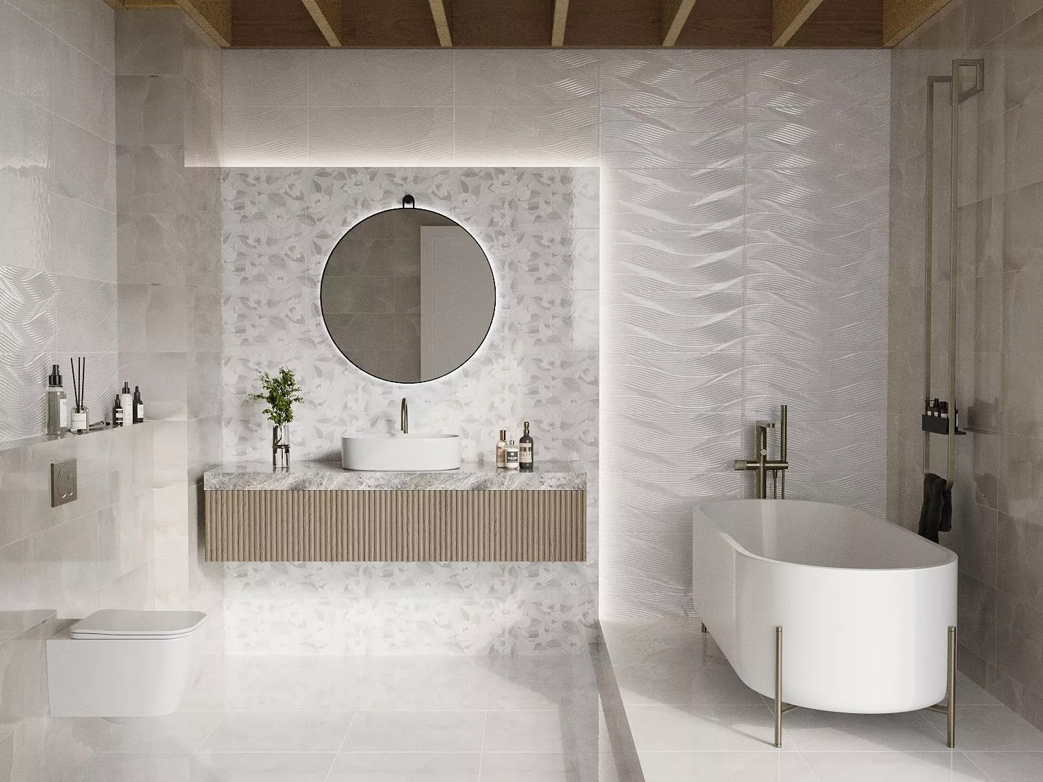 Купить 10100001545 Moonrise (Мунрайз) white wall 01 плитка для стен 25х60, Gracia Ceramica