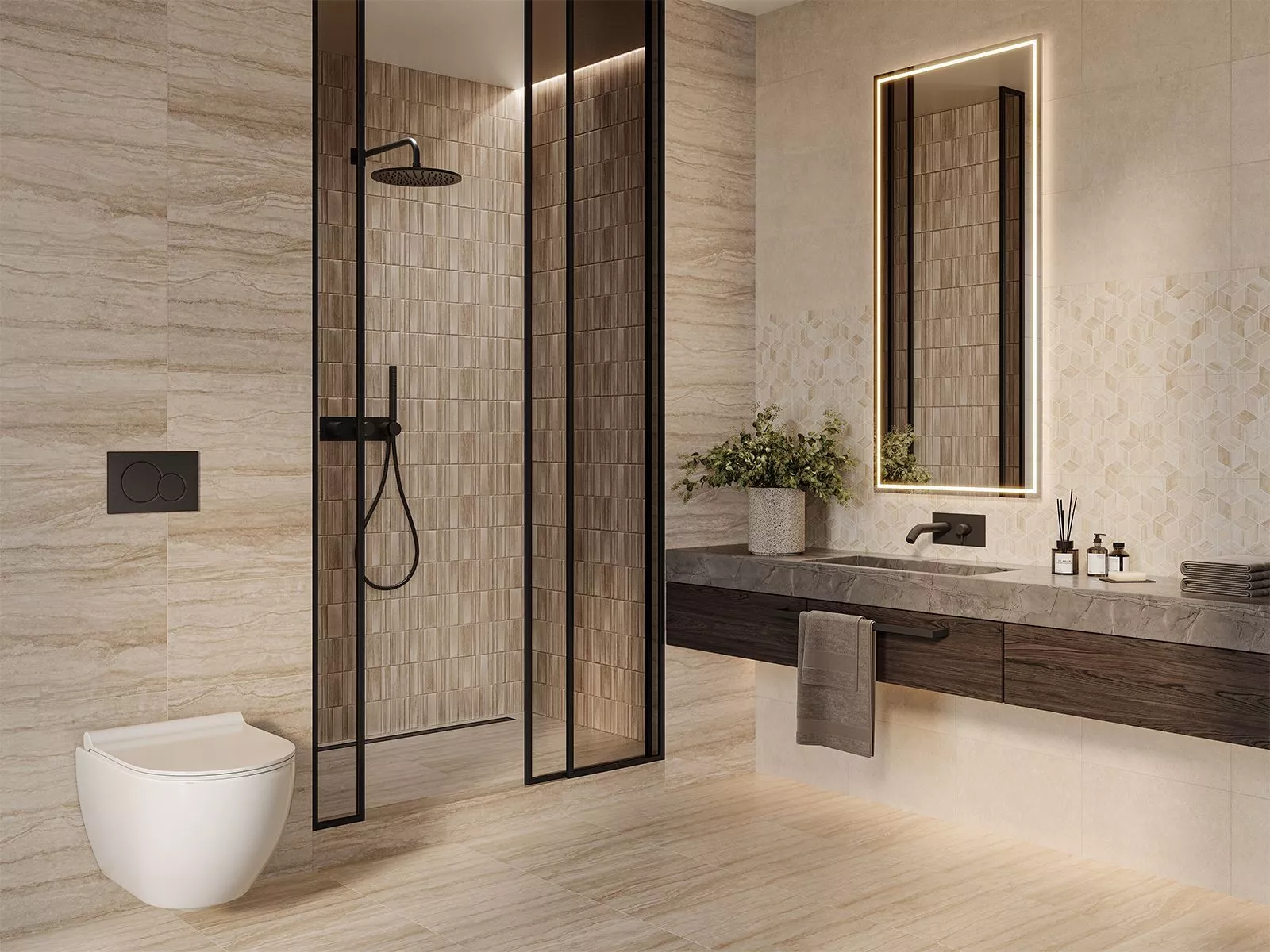 Купить 10100001563 Треви беж низ 04 плитка для стен 25х40, Gracia Ceramica