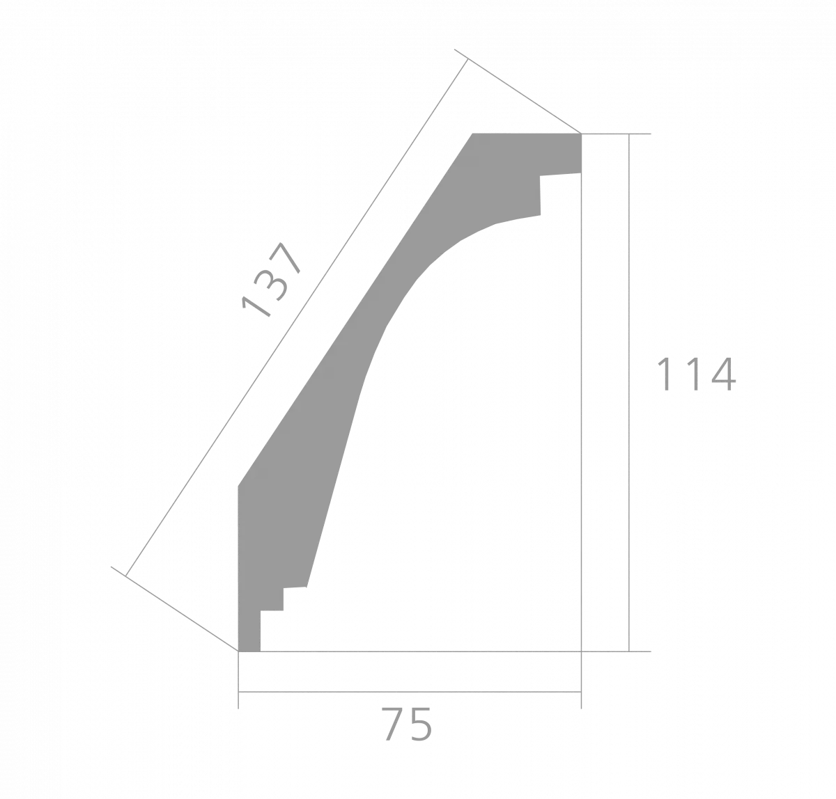 Купить Карниз Ultrawood арт. CR 2335 (2440 х 114 х 75)