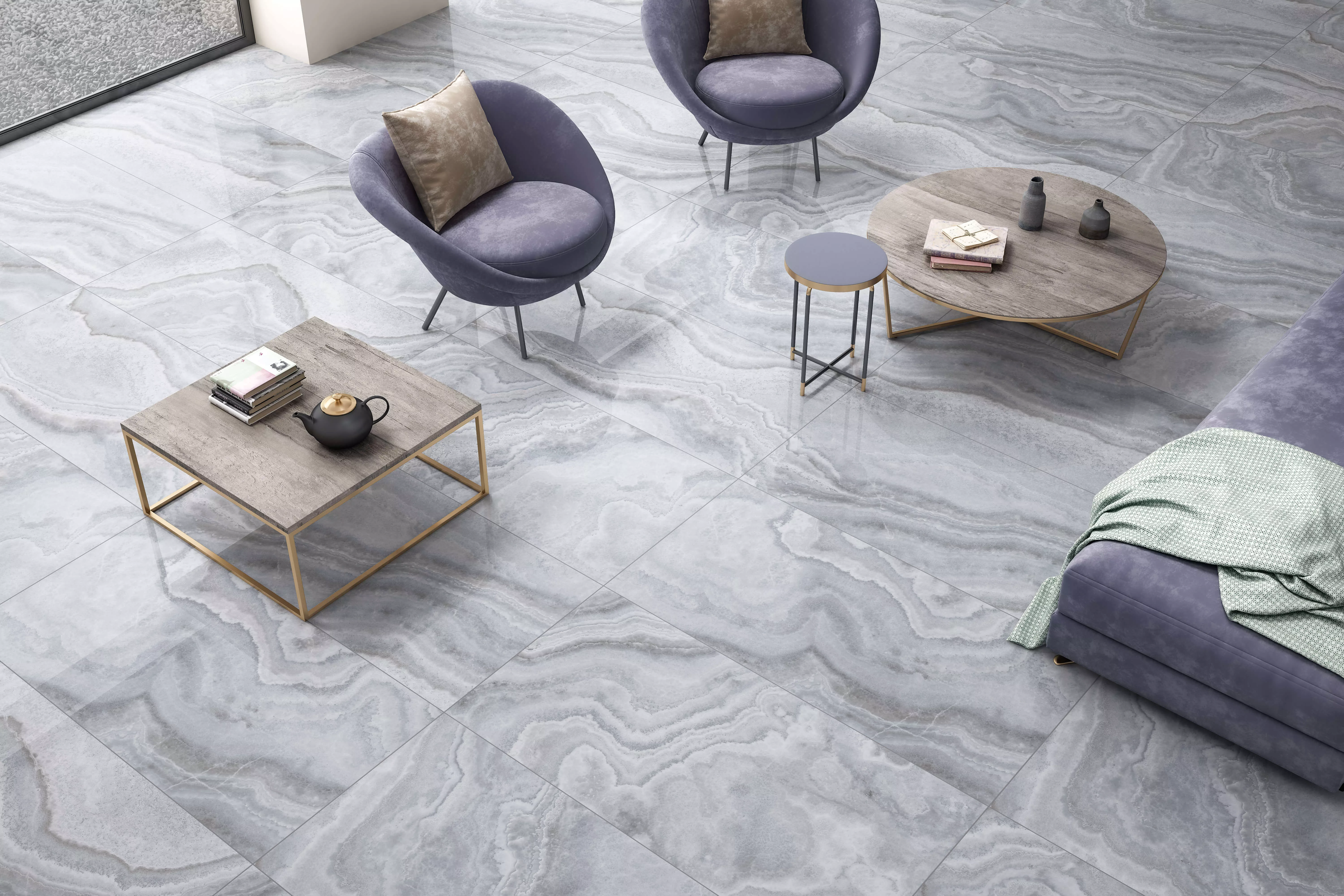 Купить Керамогранит ARTCER Onix Belfino Blue 9 mm SATI 60x120