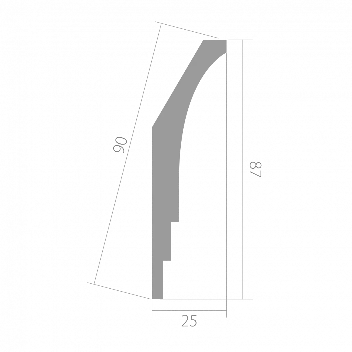 Купить Карниз Ultrawood арт. CR 0026 (2440 х 87 х 25)