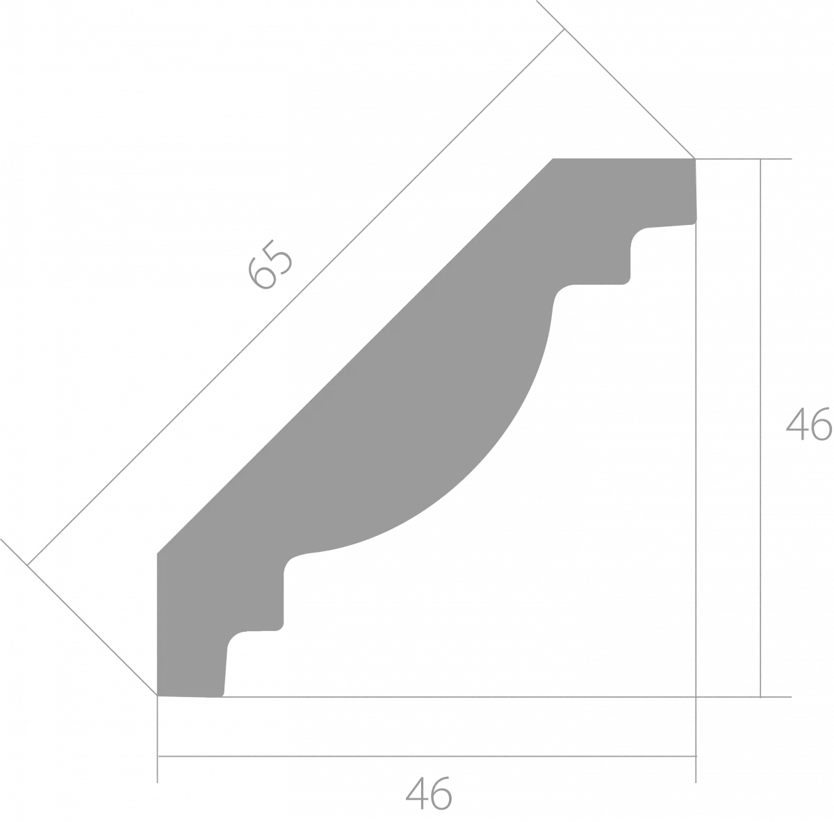 Купить Карниз Ultrawood арт. CR 0021 (2440 х 46 х 46)