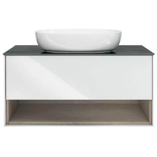 Купить Тумба PLAZA Modern подвесная 100 белый 1 ящик + полка