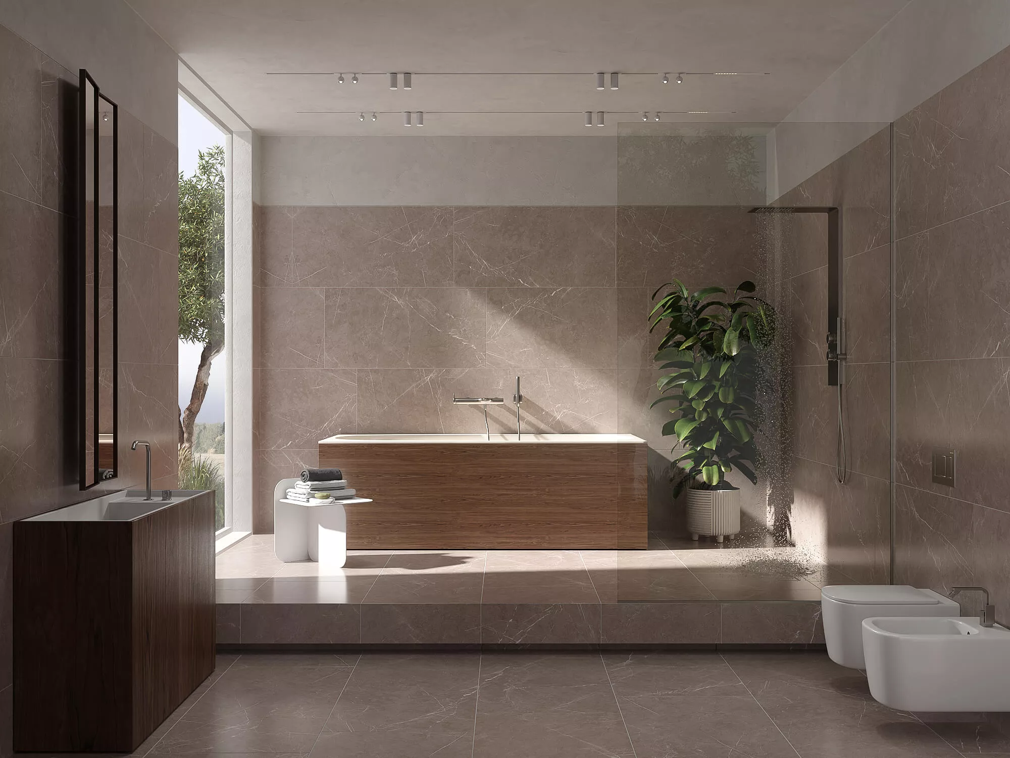 Купить Керамогранит ARTCER Stone Monte Taupe CARV 60x120