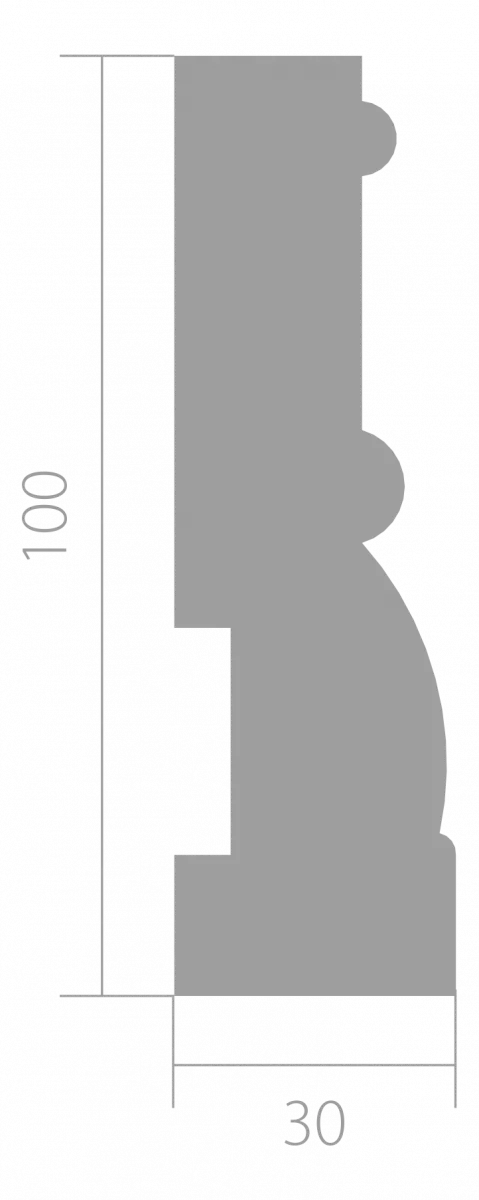 Купить Плинтус Ultrawood арт. Base 0014 (2440 x 100 x 30 мм.)