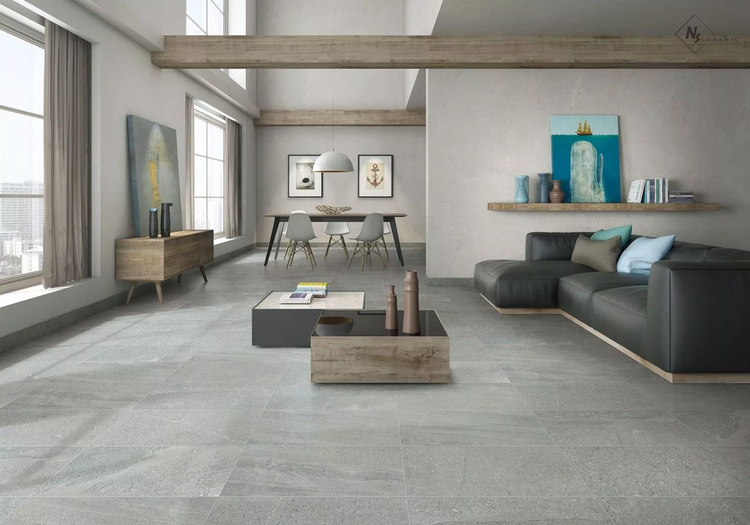 Купить Керамогранит NSceramic NSC6061 серый 600x600