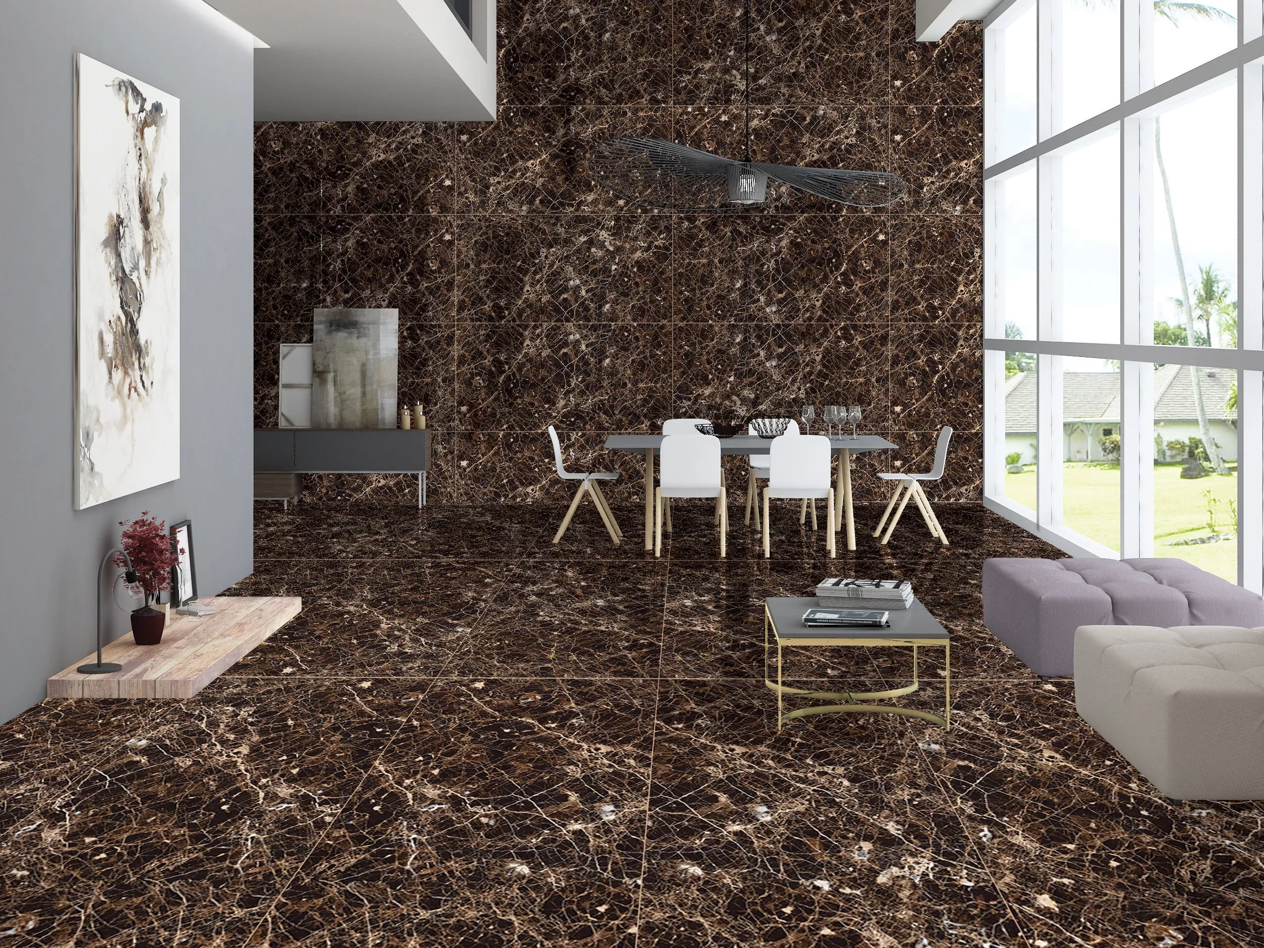 Купить Керамогранит Maimoon Ceramica  HG Glossy Emperador grand brown 120х60
