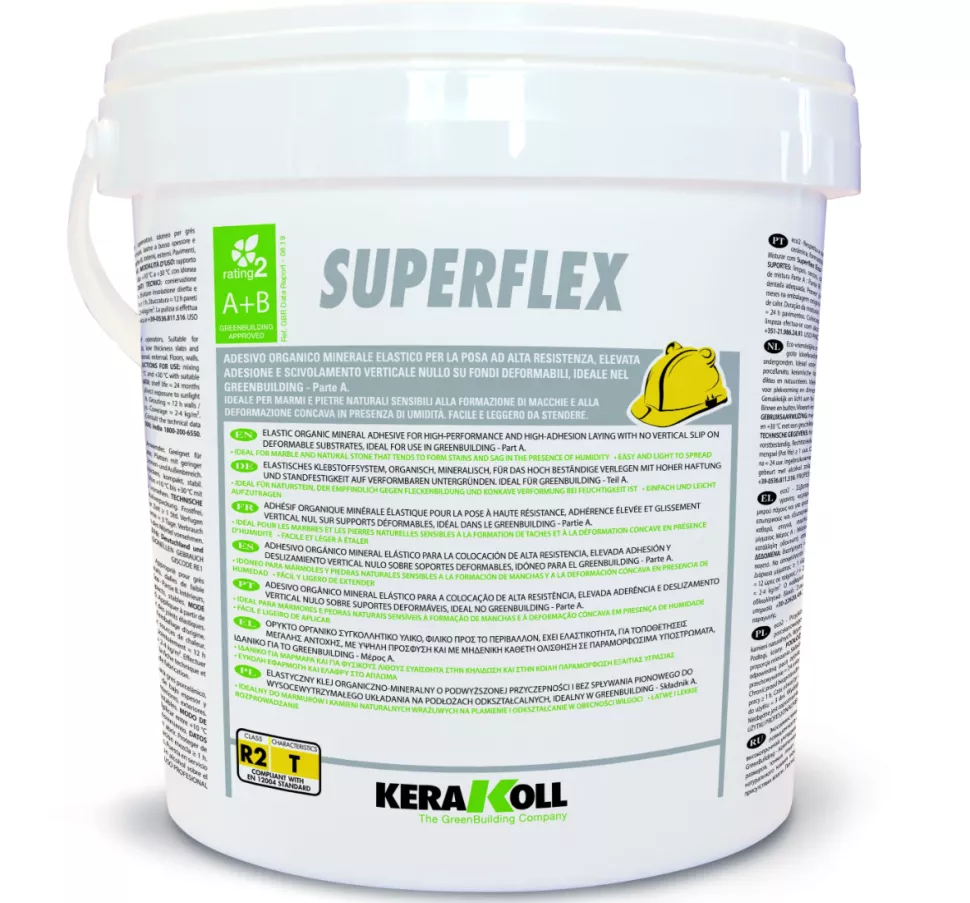 Купить Kerakoll Superflex Eco (Part А+B) Клей-гидроизоляция, полиуретановый  7,5кг+0,5кг.