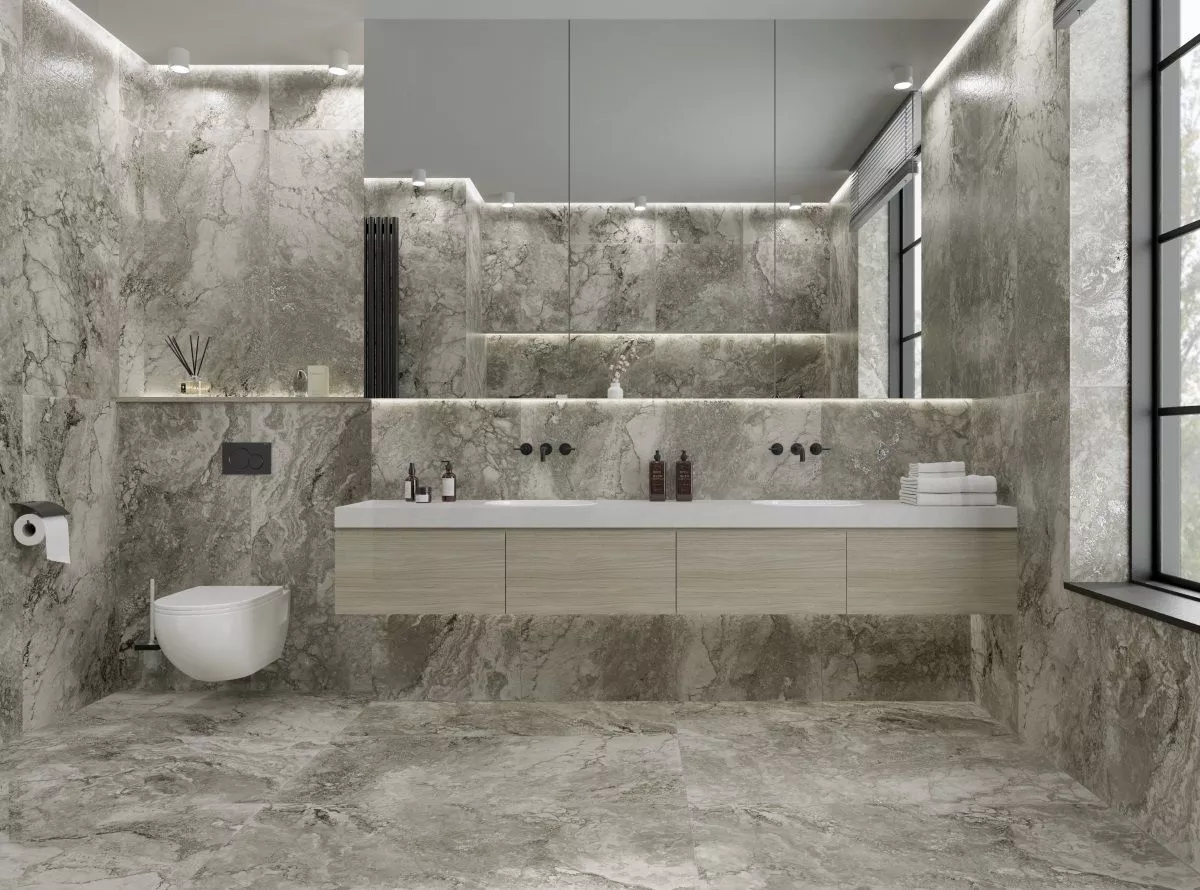 Купить Керамогранит Primavera Porto Stone Grey Punch-Carving 60х120 см (PC206)