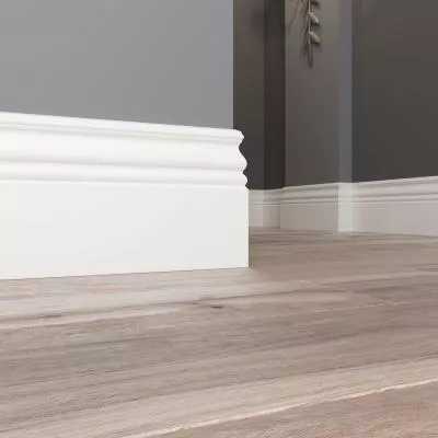 Плинтус Ultrawood арт. Base 5074 W (2440 x 184 x 15 мм.)