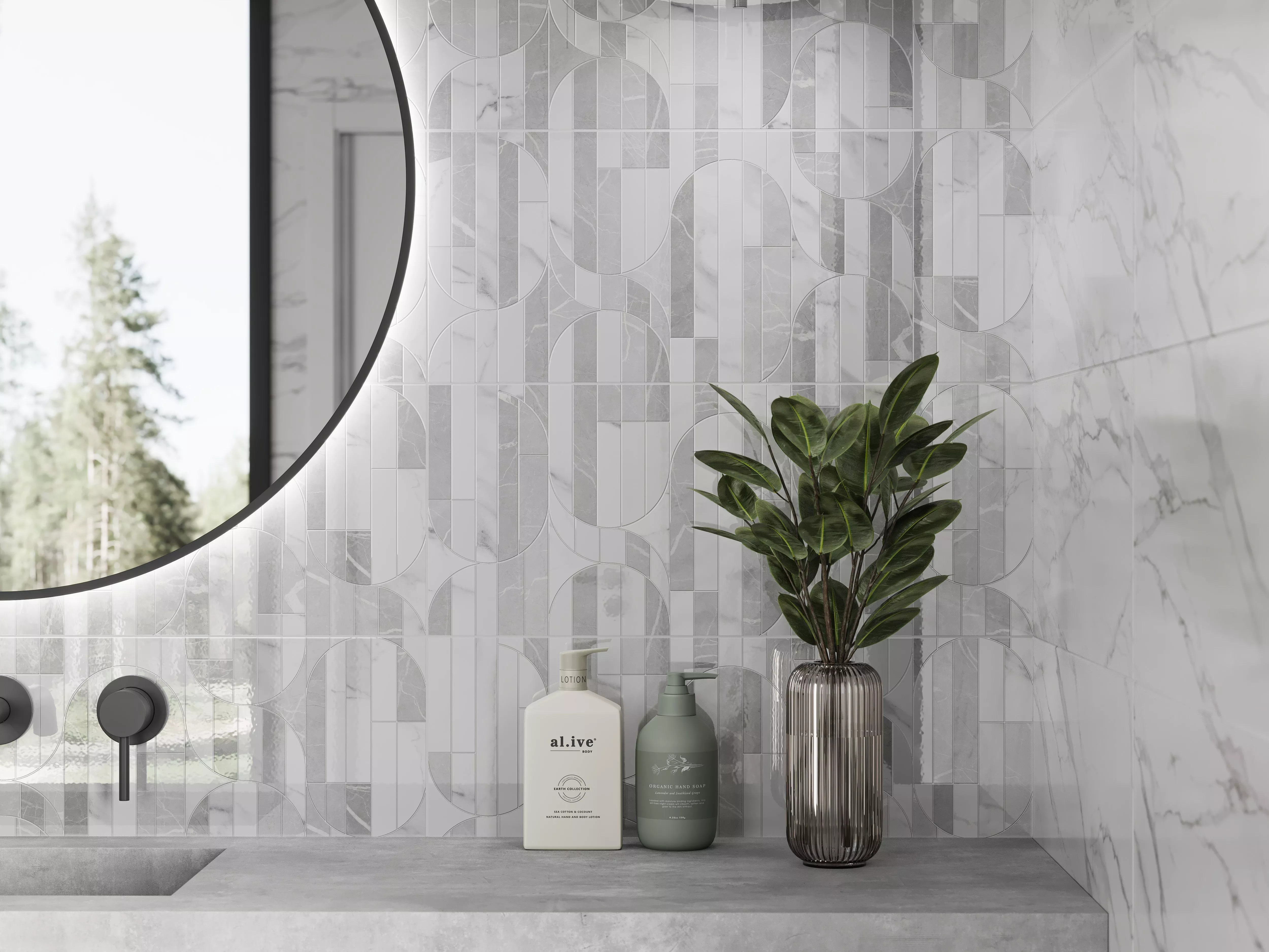 Купить 10100001532 Modello (Моделло) grey wall 04 плитка для стен 25х60, Gracia Ceramica